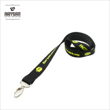 Cheap Silk Screen Printing Black Lanyard with 24 Hours Delivery
